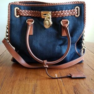 Michael Kors Denin and Leather purse